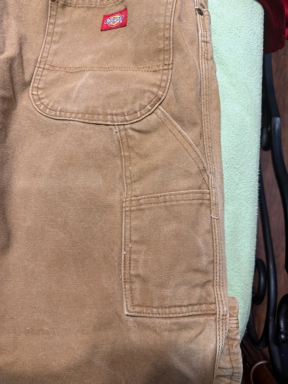 Dickies Brown/Tan Work Chinos - Carpenter Classic Straight-Leg Men's Pants